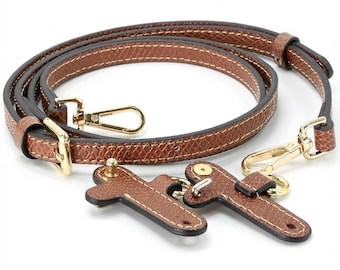 Correa con diseño de lichi exclusivo - Correa ajustable de repuesto para bandolera - Correa fina de cuero para bolsos de diseñador