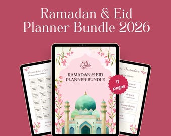 Ramadan & Eid Planner Bundle 2026 | Muslim Islamic Digital PDF