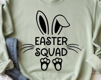 Easter Squad PNG Bunny Ears and Feet Shirt Design Kids Toddler Baby Easter Shirts Family Matching Spring Sublimation PNG Graphic Tee Design