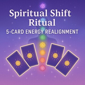 Spiritual Shift Manifestation & 5‑Card Tarot Energy Realignment Ritual + PDF