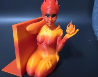 3D Printed - Fire Sprite Book Ends - Lahabah Inspired from Crescent City