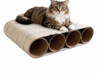 Kleintiertunnel / Katzen Kratzbaum (4 Rollen)