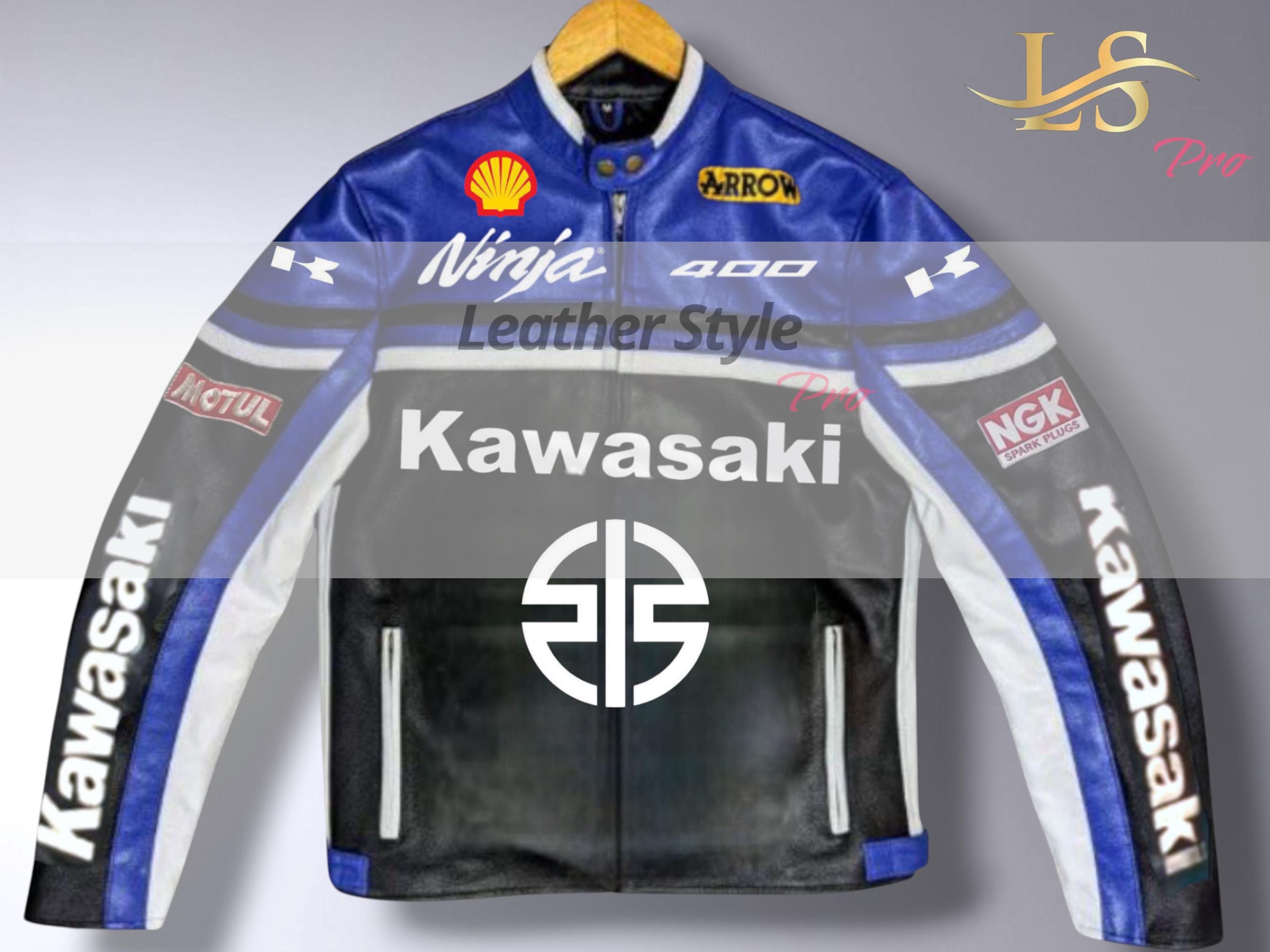 Kawasaki Ninja Blue Leather Biker Jacket: Cowhide Racing Design - Etsy Kawasaki Ninja Blue Leather Biker Jacket: Cowhide Racing Design - Etsy