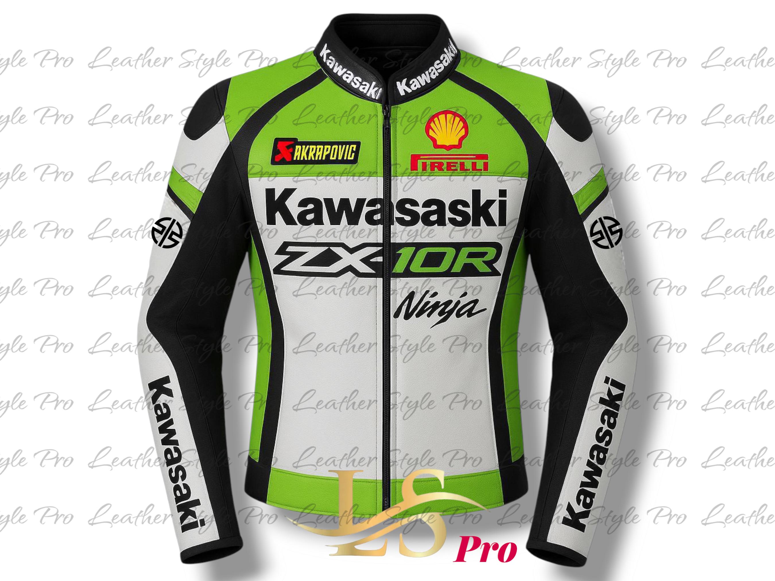 Kawasaki ZX 10R Racing Leather Jacket: Cowhide Biker Jacket - Etsy