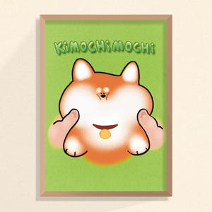 Cute Shiba Inu Digital Print, Mochi, Squishy Cheeks, Dog, Cute Dog, Wall Art, Digital Printable