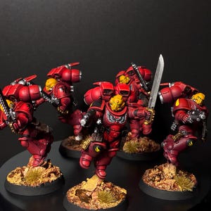 Blood Angels Jump Pack Intercessors - Bemalte 5 Mann Gruppe - Tabletop + Qualität - Made to Order
