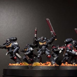 Blood Angels Death Company Assault Intercessors - Bemalter 5 Mann Trupp - Tabletop + Qualität - Freihand X Markierungen