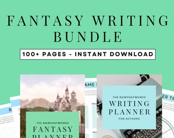 Fantasy Writing Bundle for authors – guided writing journal, book writing, for novel writers, instant download PDF