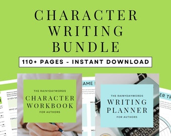 Character Writing Bundle for authors - novel and book writers, workbook and planner for authors, instant download PDF