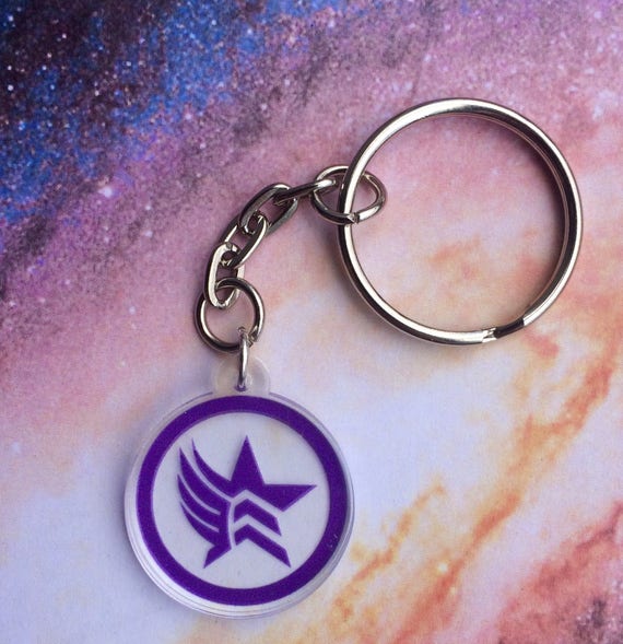 Mass Effect Acrylic Commander Shepard Paragade Keyring Etsy