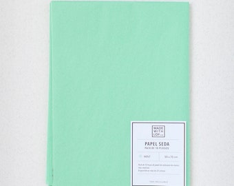 Papel de Seda color Mint para envolver o proyectos de manualidades