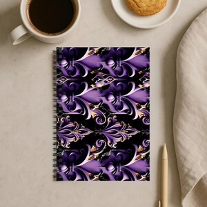 Gothic Lined Notebook – Gilded Dreams