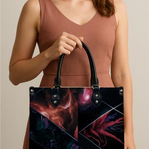 Gothic PU Tote Bag – Phoenix Ritual
