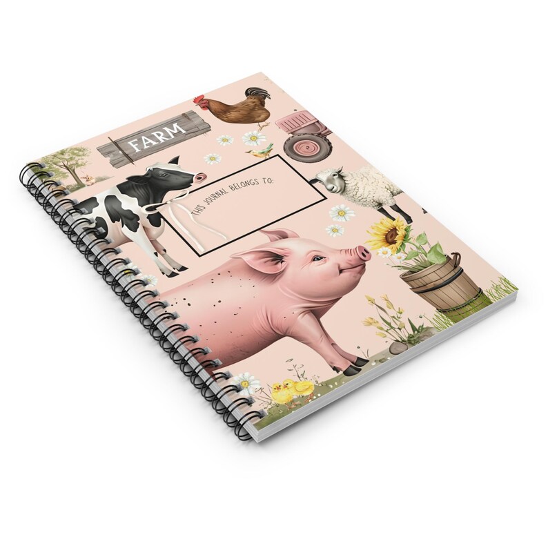 Farm-themed Spiral Notebook, Farm Animal Notebook, Home and Farm ...