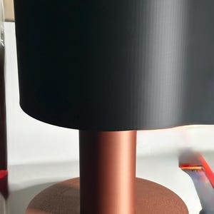 Modern Table Lamp – Matte Black & Copper Desk Light – Desk Accent Light