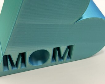 Cartello MAMMA a forma di cuore / Ricordo in PLA stampato in 3D / Regalo per la festa della mamma