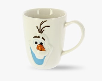Disney Frozen Olaf 3D Mug- White Ceramic Coffee Tea Cup-Christmas Gift
