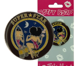 Betty Boop Fridge Magnet (Superstar) for Metal Surface-Cute Vintage Accessory-2.4 inch-Retro Character Décor For Refrigerator Laptop Cup