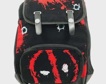Marvel Deadpool Backpack- Superhero Black Red School Bag-Travel Gift Rucksack