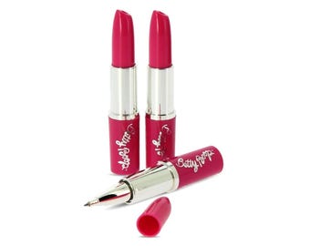 Betty Boop Lipstick Pens–Pink kids School Stationery Set (3 Pack)