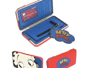Betty Boop Pop Art Vintage Long Wallet– Slim Fit Clutch with Magnetic Snap