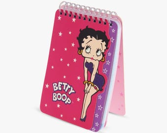 Betty Boop A6 Spiral Notepad – Spiral Wire Bound Writing Pad for School, Office Stationary | Small Notebooks-Sturdy Journal