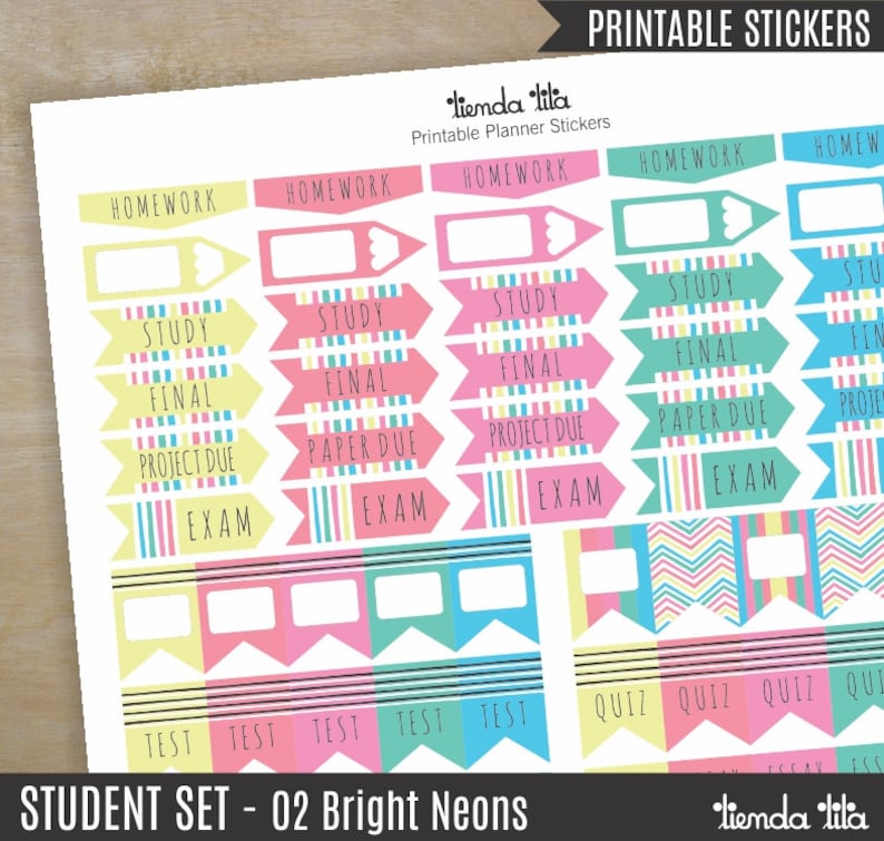 Free Student Planner Printable Stickers