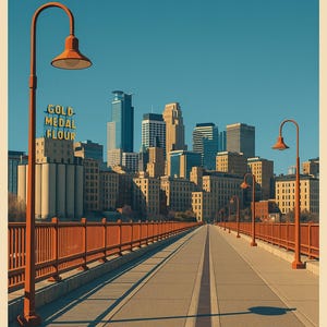 Stone Arch Bridge Digital Download, Minneapolis Cityscape Art, Home Decor Wall Art, Wallpaper, Office Decoration, Unique Gift Idea