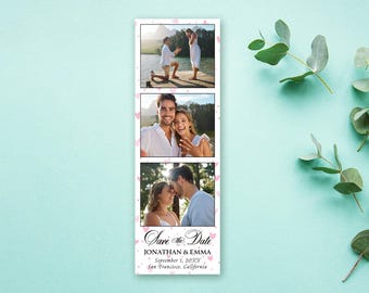 Save the Date Custom Photo Magnets, Photo Strip Magnet, Personalized Announcement Photos, Custom Wedding Magnet Invitations, Wedding Favors