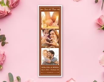 Save the Date Custom Photo Magnets, Photo Strip Magnet, Personalized Announcement Photos, Custom Wedding Magnet Invitations, Wedding Favors