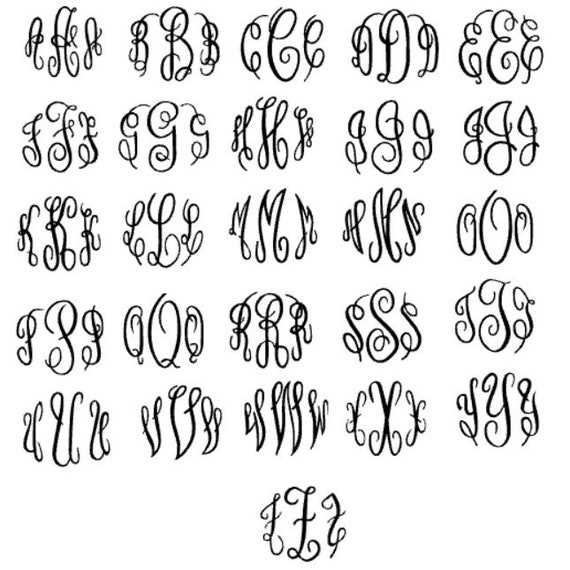 Fancy Monogram Font | Etsy