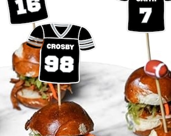 Las Vegas Raiders Jersey Cupcake Toppers: 24 Player Designs (Ready to Print)