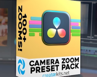 Preset di zoom per fotocamera in DaVinci Resolve: zoom professionali per fotocamera (download digitale)