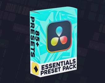 Paquete de ajustes preestablecidos esenciales para DaVinci Resolve / Más de 85 ajustes preestablecidos para YouTubers / TikTokers / Transiciones, diapositivas, efectos de vídeo y mucho más.