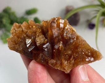 Natural Raw Citrine Cluster from Morocco, Citrine Crystal Mineral Specimen, Golden Brown Citrine, 77 grams, No 853