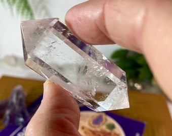 Double Terminated Quartz Crystal, Six sided DT from Brazil, Top quality cut and clarity, 39 grams, No 844