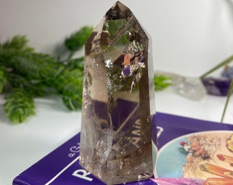 Smoky Quartz Crystal Point from Brazil, Beautiful clarity, cut, and polish, Smoky Quartz Obelisk or Tower, 158 grams, 3 inches tall, No 868