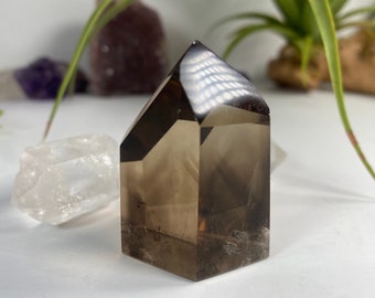 Smoky Quartz Crystal Point from Brazil, Beautiful cut, clarity, and quality, 50 grams, No 855