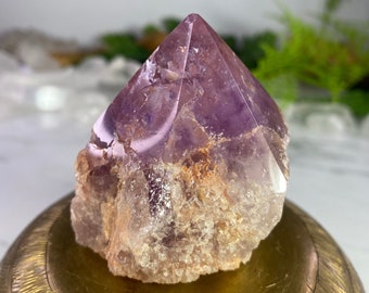 Amethyst Point from Brazil, Lovely Translucent Amethyst Cut Base Tower, Polished Crystal,  177 grams I  No. 115