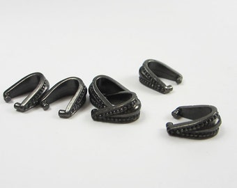 6 Black Oxide Tierracast Royal Pinch Bails
