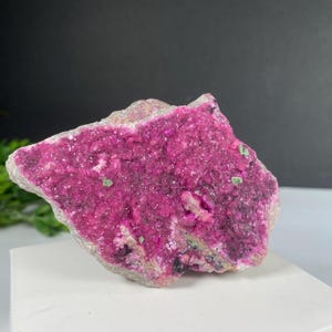 Cobaltoan Calcite Mineral Specimen from Morocco, Bright Pink Cobalt Rich Calcite Crystals on Matrix, Cobalto Calcite, 205 grams, No 144