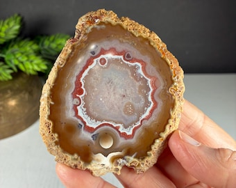 Agate Slice from Brazil with Natural Raw Edges, 46 grams, No 575