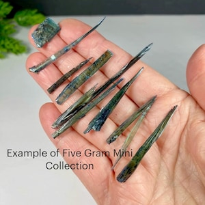 Vivianite Mineral Specimens, Five Grams of Vivianite Mini Blades from Brazil, No122