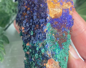 Azurite with Malachite mineral specimen, Minerals and Crystals, collectible minerals