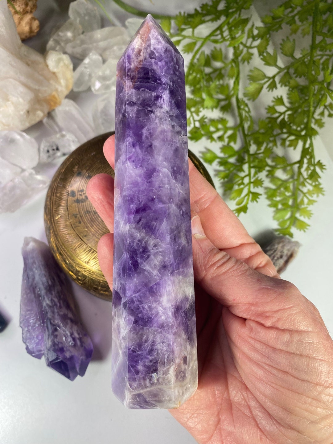 Purple Amethyst Point Tower From Brazil , Polished Amethyst Crystal ...
