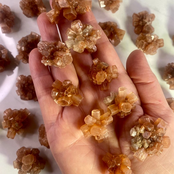 Aragonite Star Cluster or Sputnik Mineral Specimens from Morocco , Raw Natural Crystals, Minerals and Crystals , Natural Crystal I No. 223