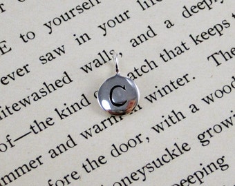 Letter Charm I Sterling Silver I Personalized Jewelry Charm I Letter "C" Silver Charm or small pendant I Handmade in Thailand