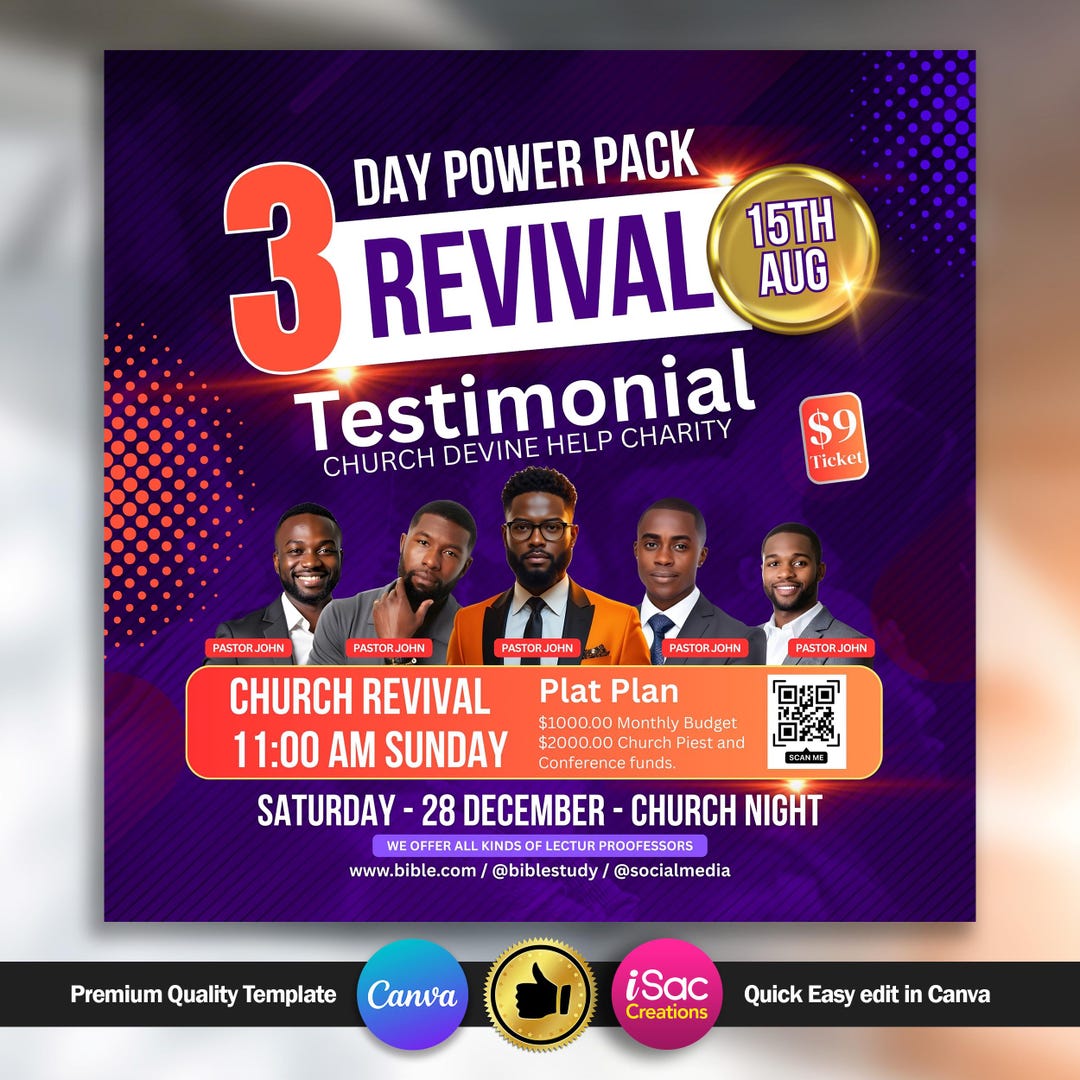 Revival Flyer.pdf Church Revival Flyers, 3 Day Power Pack Revival, Testimonial Flyer ...