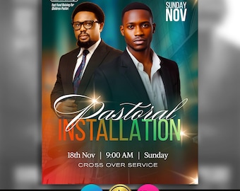 Pastor Installation, Pastor Anniversary, Faith Flyers, Holy Convocation, Pastor Appriciation, Church Anniversary, Editable Canva Templates