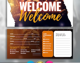 Visitor Card, Canva Church Entry, Connect Now, Guest Pass, Worship Card, Praise Ticket, Sunday Pass, Service Card, Newcomer Card, First Step